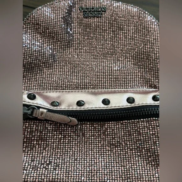 Victoria's Secret Metallic Rose Gold Mini Backpack - Picture 5 of 14